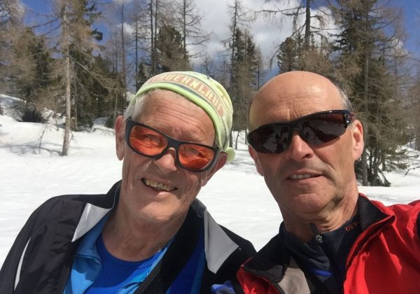 Zwei Ehrenobmänner auf einsamer Skitour